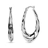925 Sterling Silver Jewellery High Polish Oval Hoop Earrings for Women