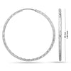 925 Sterling Silver Diamond Cut Big Hoop Earrings for Women