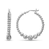 925 Sterling Silver Diamond Cut Hoop Earrings for Women