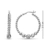 925 Sterling Silver Diamond Cut Hoop Earrings for Women