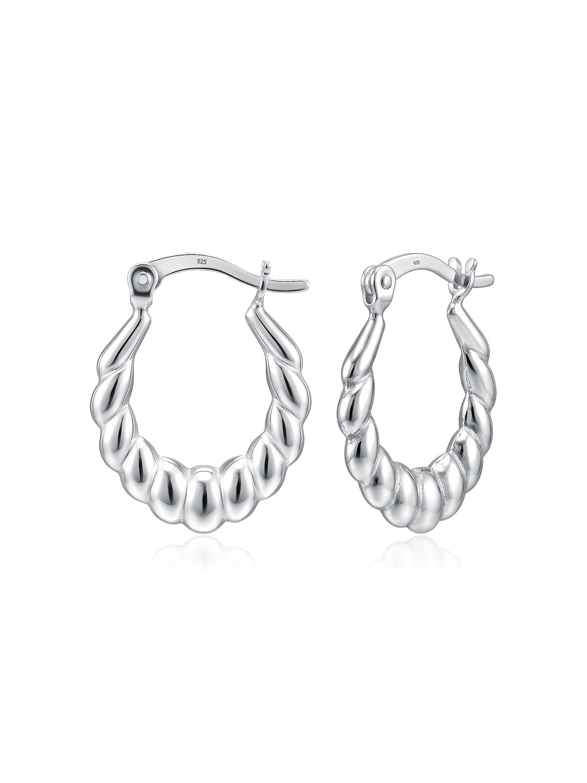 Conchiglia Twisted Shrimp Women's Hoop Earrings