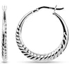 925 Sterling Silver High Polish Hoop Earrings for Teen Women