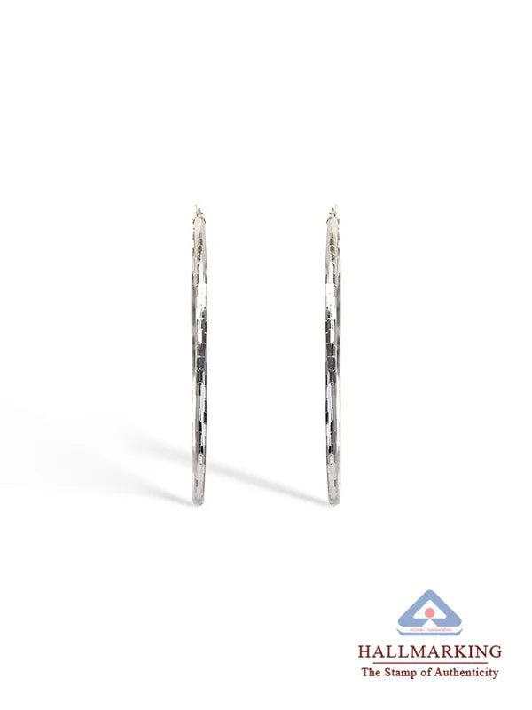 Diamond-Cut Round Hoops 50mm