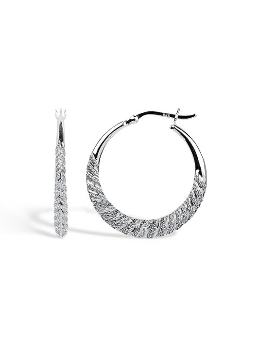 Classic Diamond-Cut Hoops 30mm