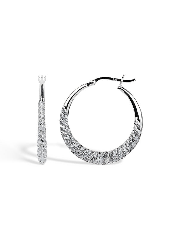 Classic Diamond-Cut Hoops 30mm