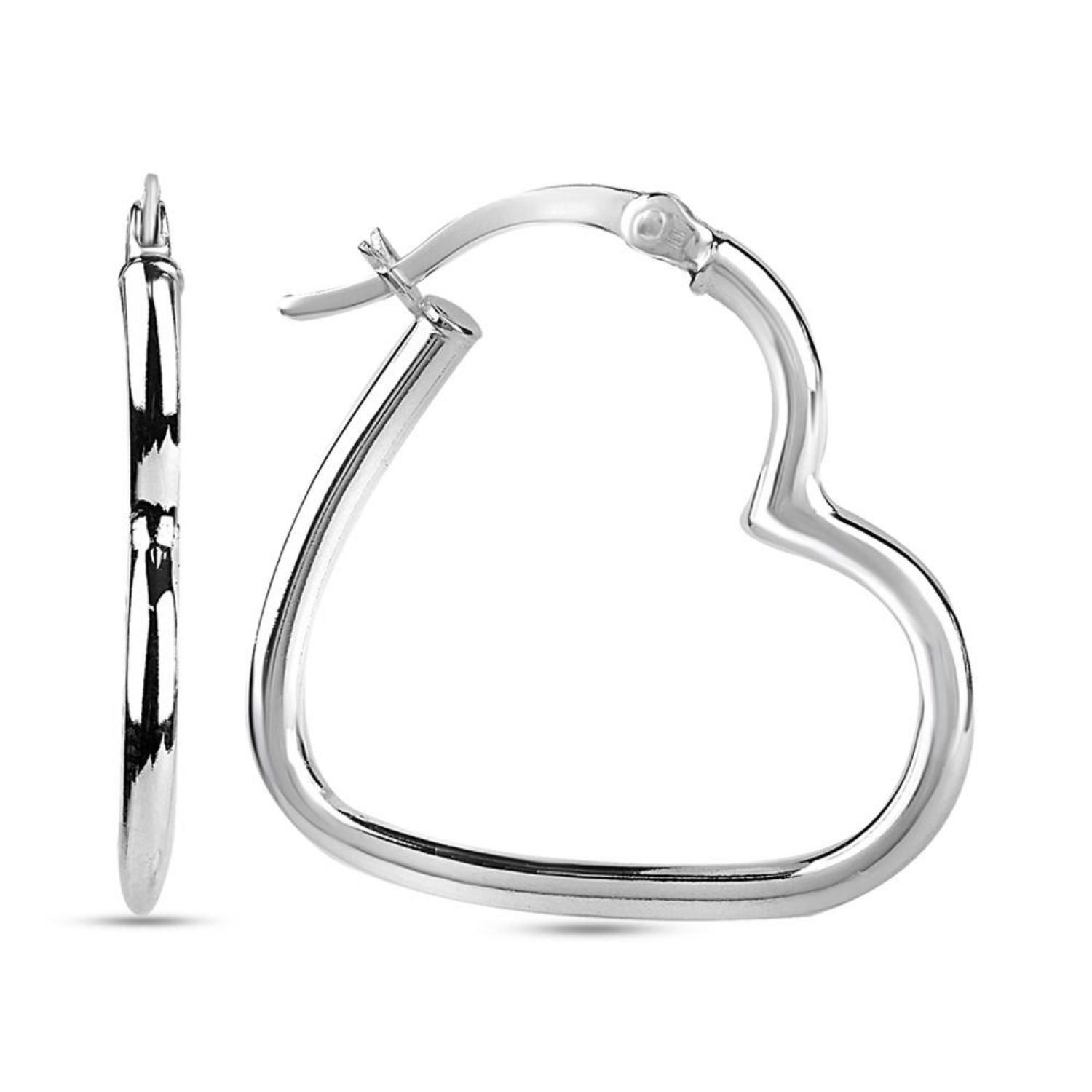 925 Sterling Silver Love Thaeme Hoop Earrings for Teen Women