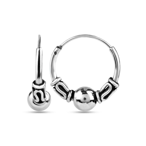 925 Sterling Silver Hoop Earrings for Cartilage Nose Lips for Men