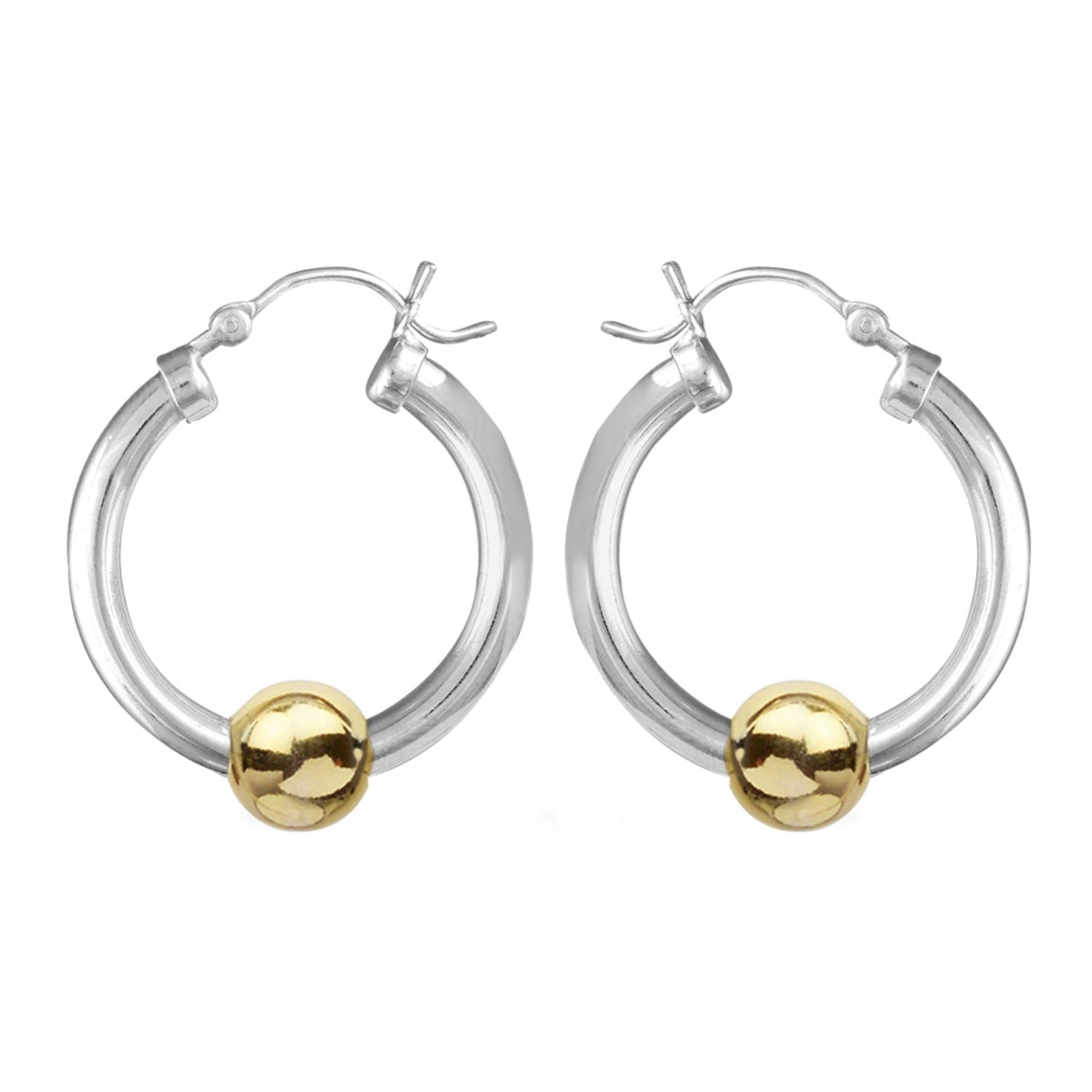 925 Sterling Silver Hoop Earrings for Teen Women 25 MM
