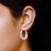925 Sterling Silver Fancy Hoop Earrings for Women