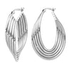 925 Sterling Silver Fancy Hoop Earrings for Women