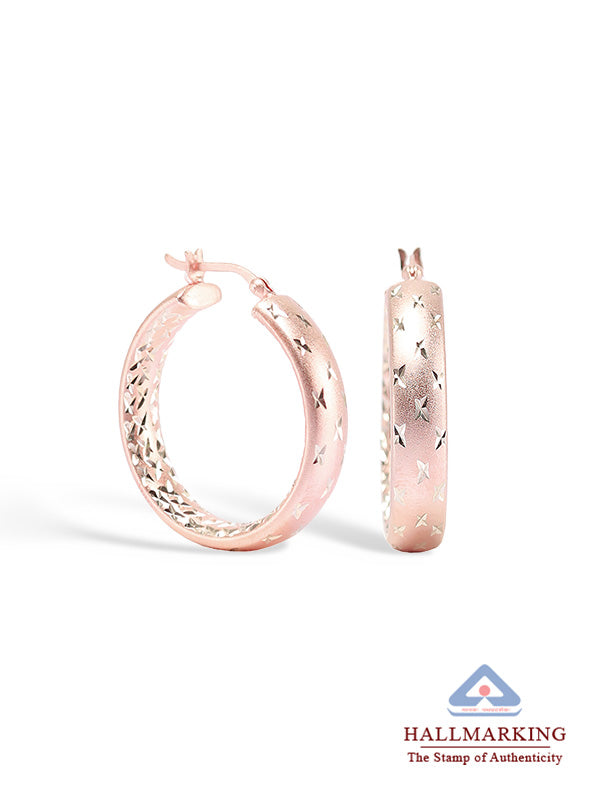 Rose Gold Plated Hoops 30mm