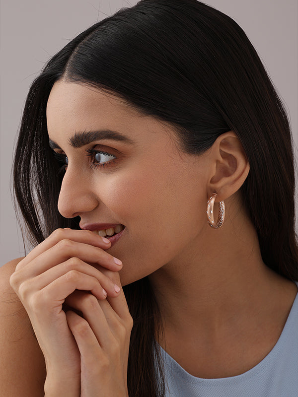 Rose Gold Plated Hoops 30mm