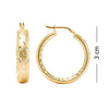 925 Sterling Silver Gold Plated Hoop Earrings for Women 30 MM