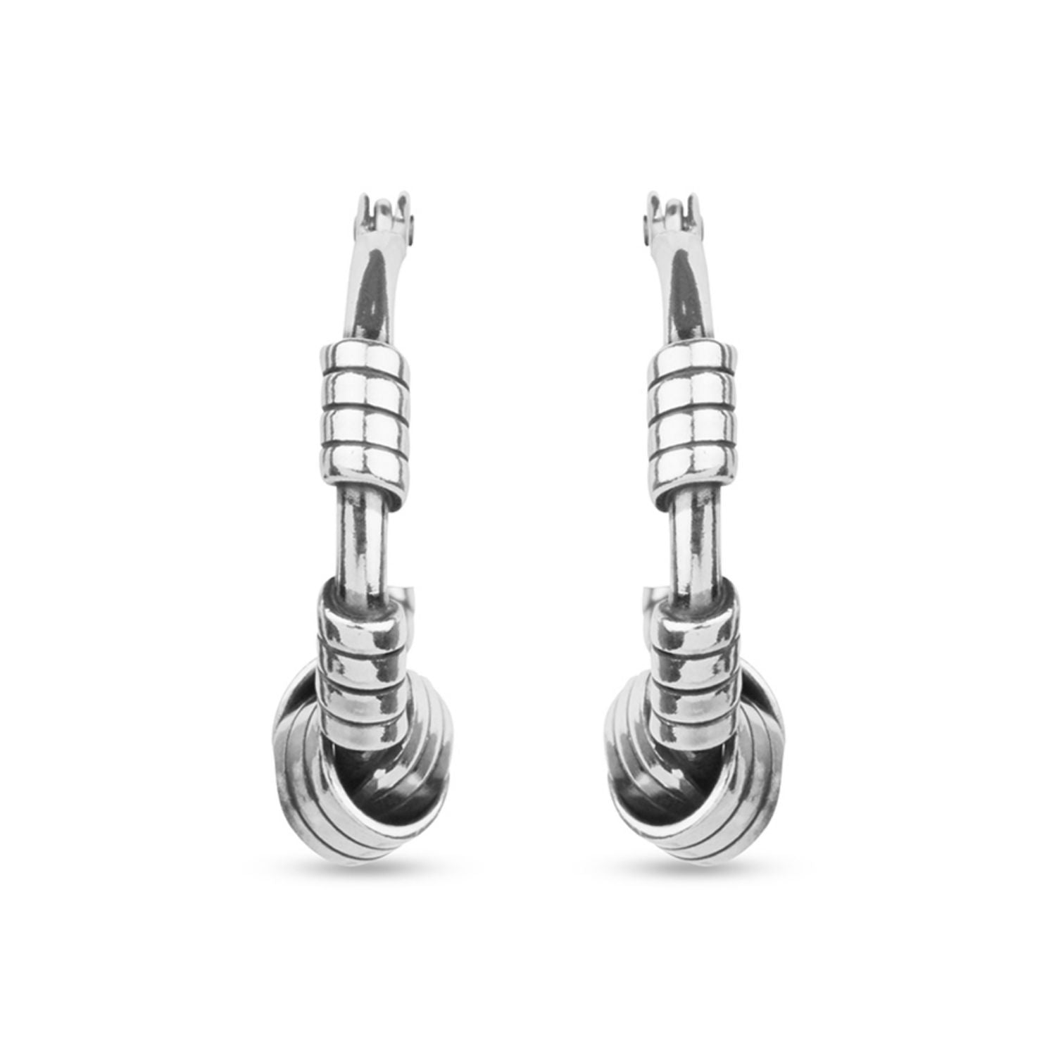 925 Sterling Silver Antique Hoop Earrings for Teen Women