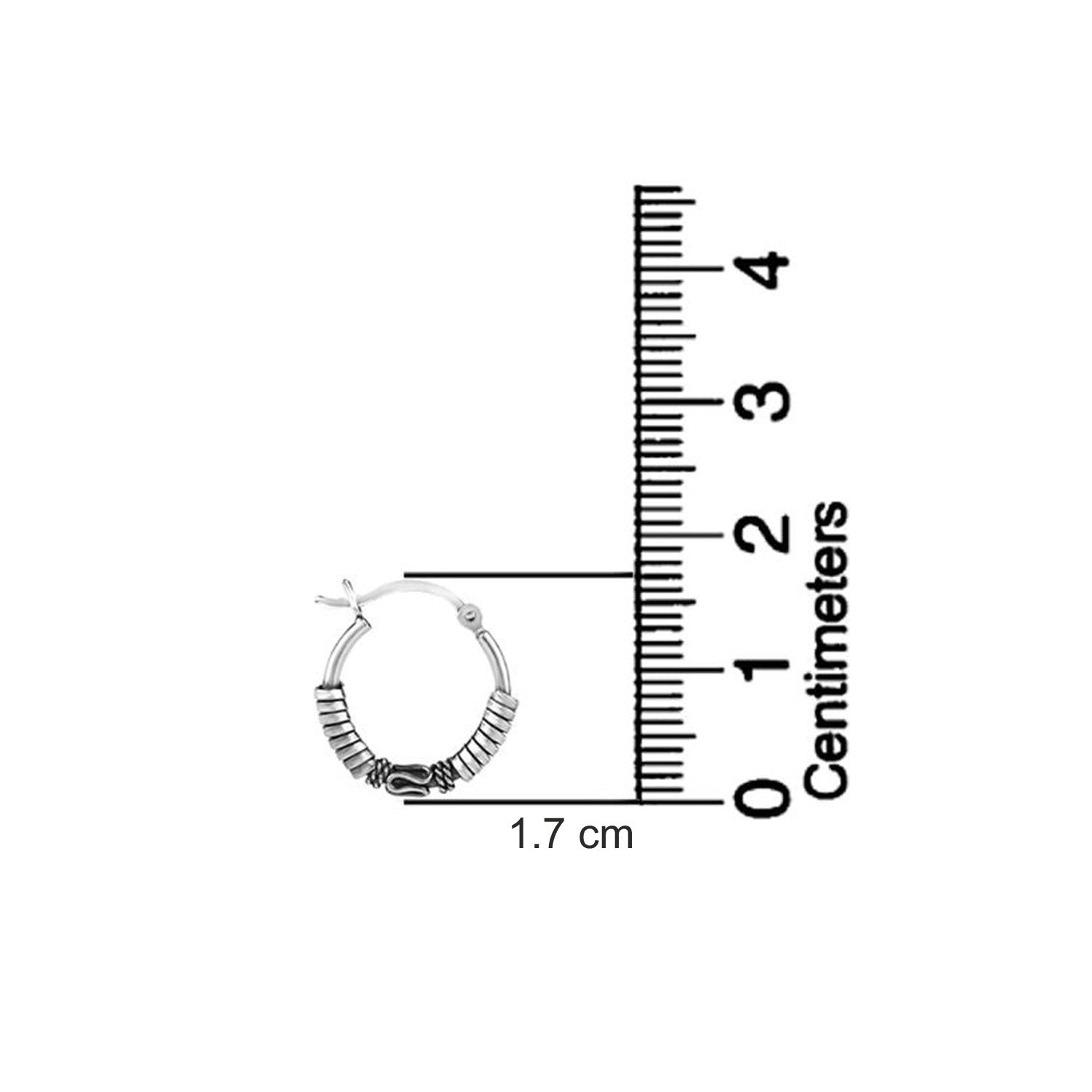 925 Sterling Silver Antique Tribal Hoop Earrings for Teen Women