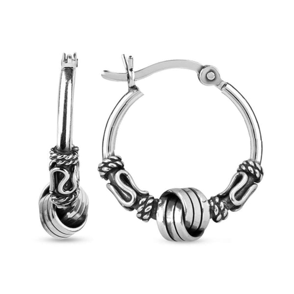 925 Sterling Silver Love Knot Hoop Earrings for Teens Women