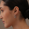 925 Sterling Silver Antique Finish Hoop Earrings for Teen Women