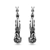 925 Sterling Silver Tribal Hoop Earrings for Teen Women