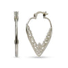 925 Sterling Silver Heart Shape Hoop Earrings for Teen Women