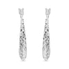 925 Sterling Silver Diamond Cut Hoop Earrings for Women
