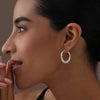 925 Sterling Silver Diamond Cut Hoop Earrings for Women