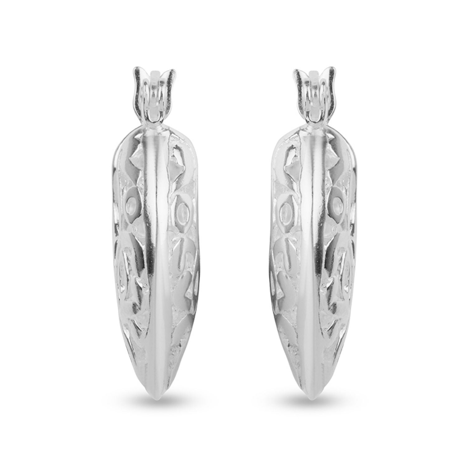 925 Sterling Silver Filigree Hoop Earrings for Teen Women