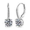 925 Sterling Silver CZ Drop Dangle Earrings for Teen Women 8MM