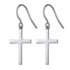 925 Sterling Silver Cross Earrings for Teen Women 38 MM