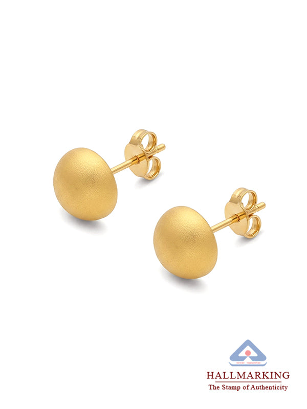 Flash Gold Ball Stud Earrings