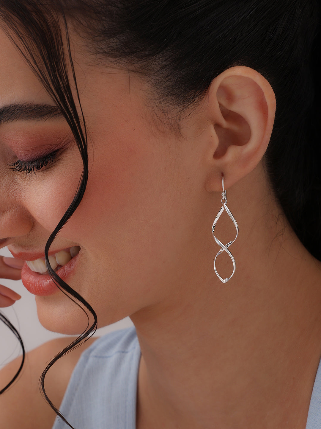 Wire Figure-Eight Drop Earrings