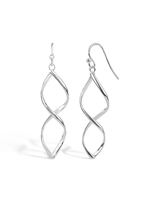 Wire Figure-Eight Drop Earrings