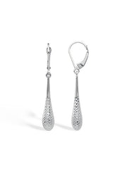 Cascata Diamond-Cut Women's Leverback Drop Earrings