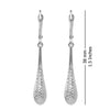 925 Sterling Silver Diamond-Cut Leverback Drop Dangle Earrings for Women Girl 38 MM