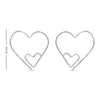 925 Sterling Silver Double Heart Earrings for Teen Women