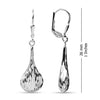 925 Sterling Silver Diamond Cut Earrings for Teen Women