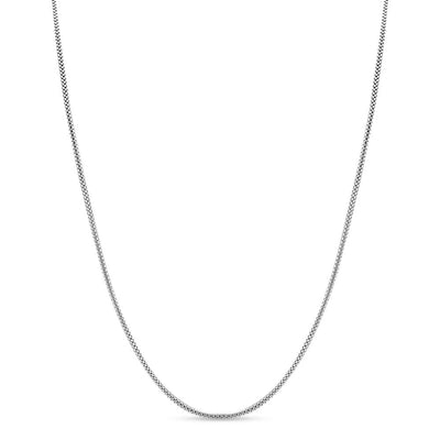 925 Sterling Silver Popcorn Adjustable Sliding Chain Necklace for Women