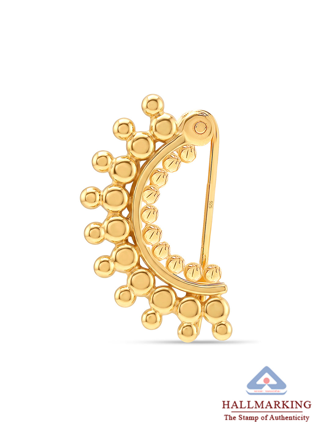 Flash Gold Peacock Inspired Nose Pin