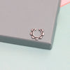 925 Sterling Silver Engraved Moon Motif Design Clip-On Septum Nose Pin for Women