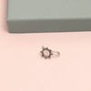 925 Sterling Silver Tribal Flora Clip-On Nose Pin for Women