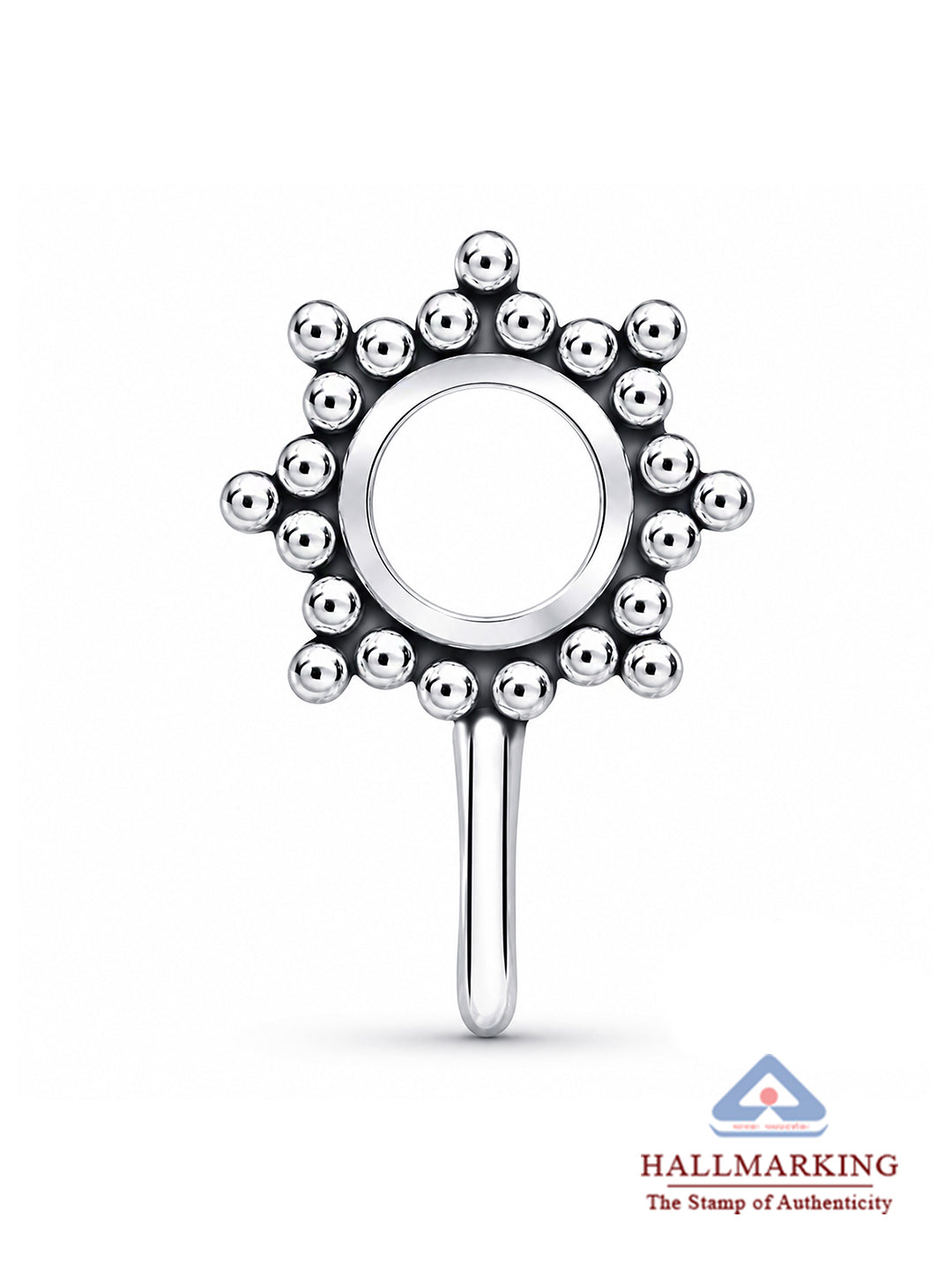 Antique Circular Halo Nose Pin