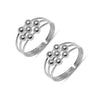 925 Sterling Silver Ball Design Toe Rings for Women