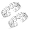 925 Sterling Silver Cut-work Toe Ring For Women