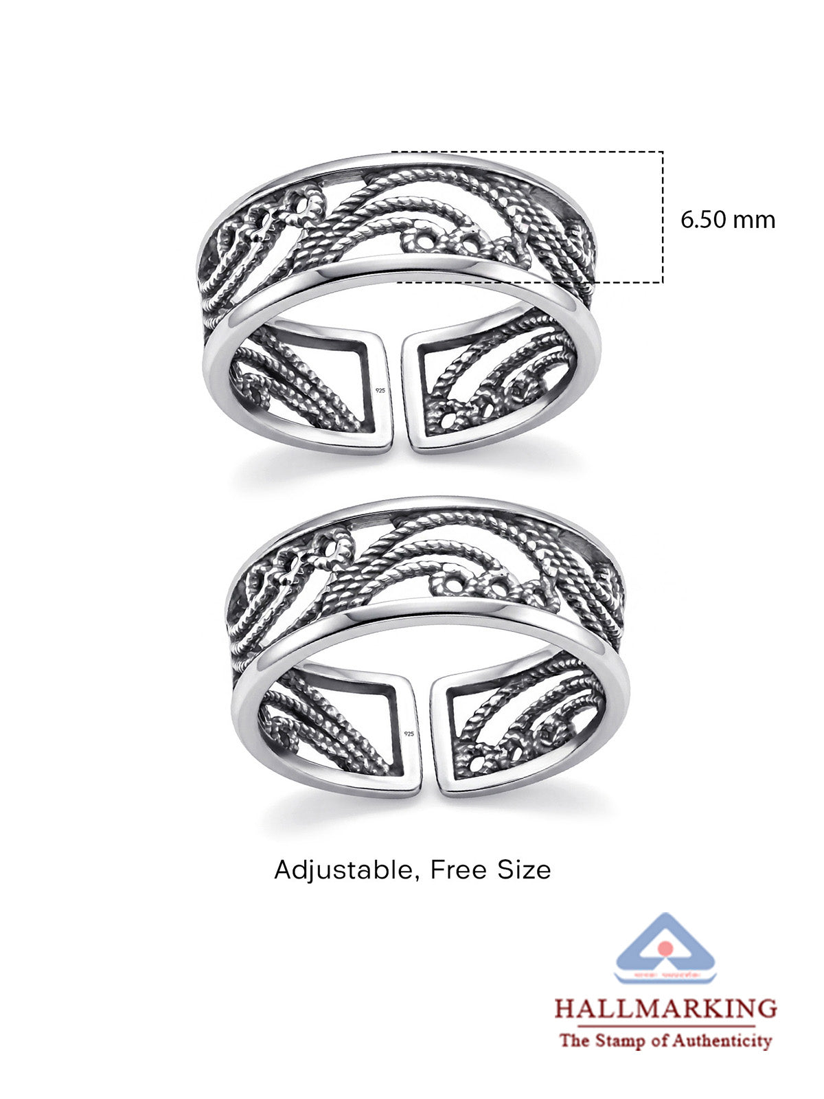 Antique Silver Toe Ring