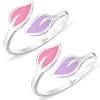 925 Sterling Silver Leaf Design Toe Rings for Women