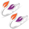 925 Sterling Silver Leaf Design Toe Rings for Women