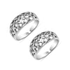 925 Sterling Silver Oxidized Toe Rings for Women