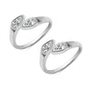 925 Sterling Silver Cz Toe Ring for Women