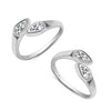 925 Sterling Silver Cz Toe Ring for Women