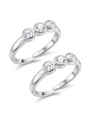 Pura Classic CZ Women's Toe Ring