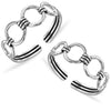 925 Sterling Silver Designer Oxidized Toe Rings for Women